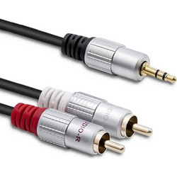 Qoltec Καλώδιο 3.5mm male - 2x RCA male 2m (52340)