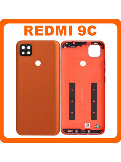 Xiaomi Redmi 9C (M2006C3MG, M2006C3MT) Rear Back Battery Cover Πίσω Κάλυμμα Καπάκι Μπαταρίας + Camera Lens Orange