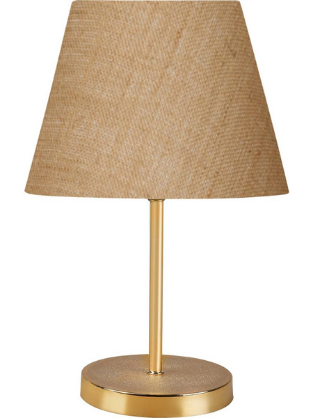 HomeMarkt FB97600.02 Πορτατίφ Ε27 Λευκό Χρυσό Φ22xΥ37cm