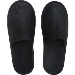 Παντόφλες ξενοδοχειακές κλειστές μαύρες Velvet Antislip One Size 100 ζεύγη Joli