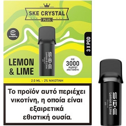 SKE Crystal Plus Pod Lemon Lime 20mg 2ml (3 Pods)