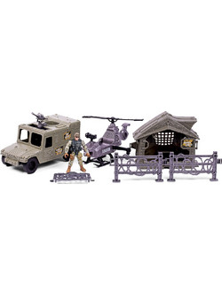 Special Forces - Military Set with Jeep, Helicopter and Accessories (520371)