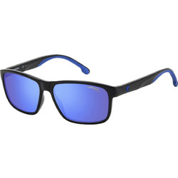 Carrera CA2047T/S D51/Z0 Ανδρικά Γυαλιά Ηλίου Ορθογώνια Κοκάλινα Μαύρα με Μπλε Καθρέπτη Φακό