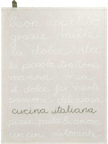 Πετσέτα Κουζίνας Cucina Italiana RD0018749 Olive-Beige Raeder Βαμβάκι,Ύφασμα