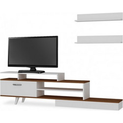 Milon Επιπλοσύνθεση Τηλεόρασης Ξύλινη 180x30x52εκ