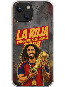 Θήκη La Roja Campeones del Mundo - Marc Cucurella iPhone 13 mini Flexible TPU (Διάφανη Σιλικόνη)