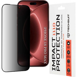 Techsuit - 111D Privacy Full Glue - iPhone 18 Pro Max - Black