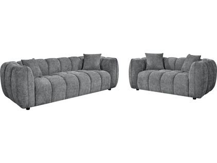 ΣΕΤ ΣΑΛΟΝΙ 3ΘΕΣΙΟΣ & 2ΘΕΣΙΟΣ LYKKE HM10812.01 ΓΚΡΙ ΥΦΑΣΜΑ