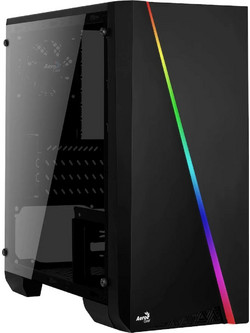 Aerocool Cylon Mini White Gaming Mini Tower Κουτί Υπολογιστή RGB με Πλαϊνό Παράθυρο