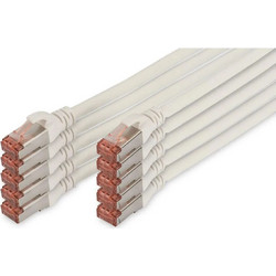 Digitus S/FTP Cat.6 Καλώδιο Δικτύου Ethernet 3m White 10τμχ