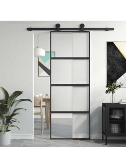 vidaXL Πόρτα Εσωτερική Συρόμενη Γυάλινη 76x205cm 155219