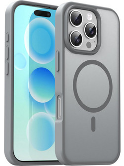 Θήκη Κινητού - Phone Case για Apple iPhone 16 Pro Max 6.9" Ημιδιάφανη Ματ Φιμέ Γκρι MagSafe Υβριδική TPU/PC Shockproof Anti-Scratch Αντιολισθητική Ανθεκτική με Προστασία Κάμερας (Κωδ.1-CASE0074 )