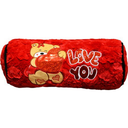 ΜΑΞΙΛΑΡΙ LOVE YOU ΜΕ ΑΡΚΟΥΔΑΚΙ 45X17X17CM 17619