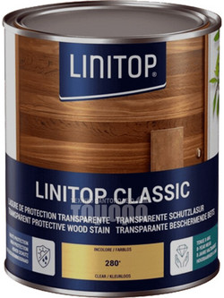 Linitop Classic Bερνίκι 280 Βερνίκι Εμποτισμού Ξύλου Satin Διάφανο 1lt