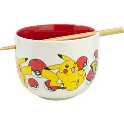 Pokemon Ramen Bowl with Chopsticks Face - STR1342