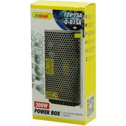 Andowl Qd15a Τροφοδοτικό LED Ισχύος 200W με Τάση Εξόδου 12V