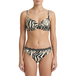 Γυναικείο μαγιό bikini με μπανέλα ντραπέ μαύρο