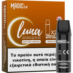 Magic Bar Luna Tobacco Nuts Caramel Prefilled Pod 2x2ml 20mg 1200puffs