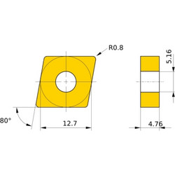 CNMG 120408-DN - Mitsubishi Materials Πλακίδιο Τόρνου