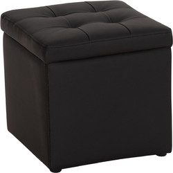 ΣΚΑΜΠΩ ΜΕ ΑΠΟΘΗΚΕΥΤΙΚΟ ΧΩΡΟ PU ΜΑΥΡΟ CUBE HM224.01 38x38x36.5Υεκ
