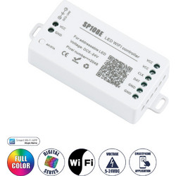 SP108E 73409 WiFi 2.4G Ψηφιακός Pixel Addressable Controller DC 5-12-24V IP20 - WiFi 2.4G - SPI/TTL Protocol 2048 IC - Μ8.1 x Π4.3 x Υ2.1