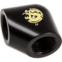 BITSPOWER CARBON BLACK 90-DEGREE WITH DUAL INNER G1/4'' EXTENDER