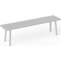 Fatboy Fred's Παγκάκι Εξωτερικού Χώρου Αλουμινίου 160x40x46,5 I Light Grey