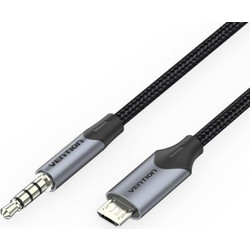 VENTION Micro USB Male to TRRS 3.5mm Male Audio Cable 1M Black (BDGBF) (VENBDGBF)