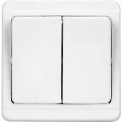 TESLA STROPKOV TESLA STROPKOV διακόπτης κομμυτατέρ Standard A0214, διπλός, λευκός
