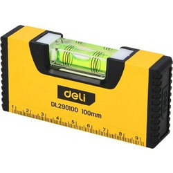 DELI DELI αλφάδι DL290100 με 1 μάτι & κλίμακα, αλουμινίου, 10cm