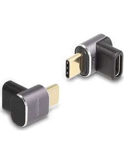 DELOCK αντάπτορας USB-C 60059, αρσενικό σε θηλυκό, 100W, 40Gbps, γκρι 60059