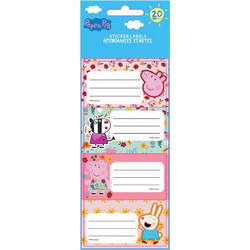 Ετικέτες Αυτοκόλλητες 20τεμ PEPPA PIG (000482725)