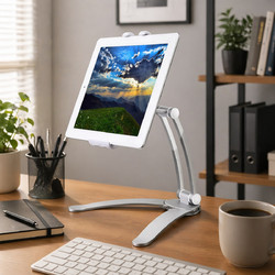Βάση Στήριξης Για Tablet & Smartphone 2 Σε 1 Aσημί