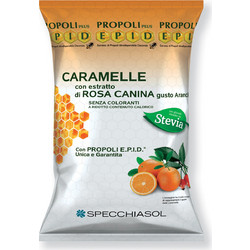 Specchiasol Propolis Plus EPID Καραμέλες για Ερεθισμένο Λαιμό Πρόπολη Πορτοκάλι & Αγριοτριανταφυλλιά 67.2gr