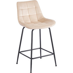 ERMINA BEIGE VELVET ΥΦΑΣΜΑ 64εκ. ΣΚΑΜΠΟ ΜΕΤΑΛΛΙΚΟ 49X50X64-94εκ