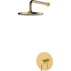 RAVENNA Nami 10 Brushed Gold PVD Εντοιχιζόμενη Μπαταρία Ντουζιέρας