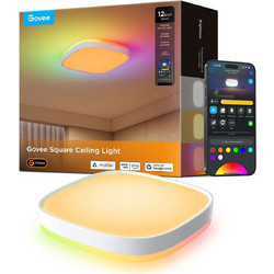 Govee H80A4 12-inch RGBWW + RGBIC Square Smart Ceiling Light - Smart φωτιστικό οροφής