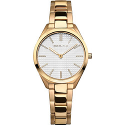 Bering Ultra Slim Γυναικείο Ρολόι με Χρυσό Μεταλλικό Μπρασελέ 17231-734