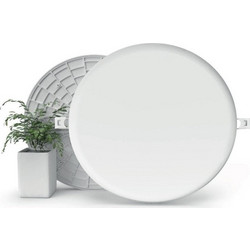 Στρογγυλό Led Panel Frameless Χωνευτό 36W 6000K Σε Λευκό Χρώμα Με Ρυθμιζόμενη Κοπή