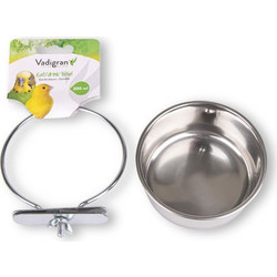 Vadigran Feeding Bowl Stainless Steel Ταΐστρα Πτηνών από Ανοξείδωτο Ατσάλι με Παξιμάδι 9.5cm 0.30lt