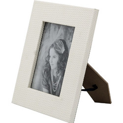 Artekko Lisa MDF Κορνίζα με Λευκό Τεχνόδερμα για Φωτογραφία 4.5x6.5" (21x2x26)cm - 21cm x 2cm x 26cm