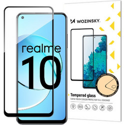 Realme 10 4G Προστατευτικό Τζαμάκι Μαύρο Wozinsky Full Glue Full Screen Tempered Glass Black