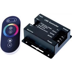 Ασύρματο RGB mini touch control για ταίνιες Led 216W σε μαύρο χρώμα