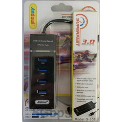 Andowl Q-303 USB Hub 3.0 USB-A με 4 Θύρες USB-A