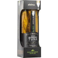 TUNA BELLY ΣΕ ΕΞΑΙΡΕΤΙΚΟ ΠΑΡΘΕΝΟ ΕΛΑΙΟΛΑΔΟ ΜΕ ΔΕΝΔΡΟΛΙΒΑΝΟ 156ΓΡ ALEMLA