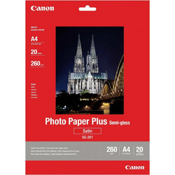 Canon SG-201 Φωτογραφικό Χαρτί Plus A4 (21x30) 260gr/m για Εκτυπωτές Inkjet 20 Φύλλα (1686B021)