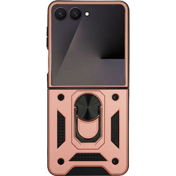 Sonique Ring Armor CamPro Θήκη Ροζ Χρυσό (Samsung Galaxy Z Flip 7)
