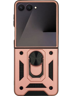 Sonique Ring Armor CamPro Θήκη Ροζ Χρυσό (Samsung Galaxy Z Flip 7)