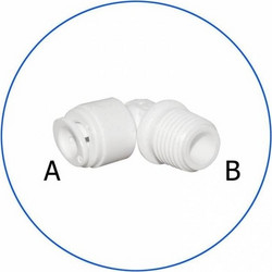 Aqua Filter AQ-A4ME2-W Σύνδεσμος Ασφαλείας Γωνιακός με Αρσενικό Πάσο 1/8 σε Ταχυσύνδεσμο In-Line 1/4