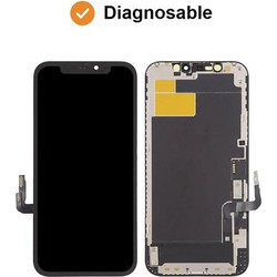 DD Diagnosable HARD OLED Οθόνη LCD με Μηχανισμό Αφής για iPhone 12 / 12 Pro Μαύρο